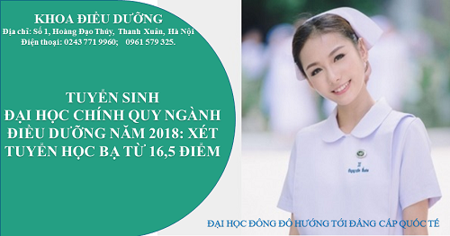 Ngành Điều dưỡng tuyển sinh đại học chính quy năm 2018