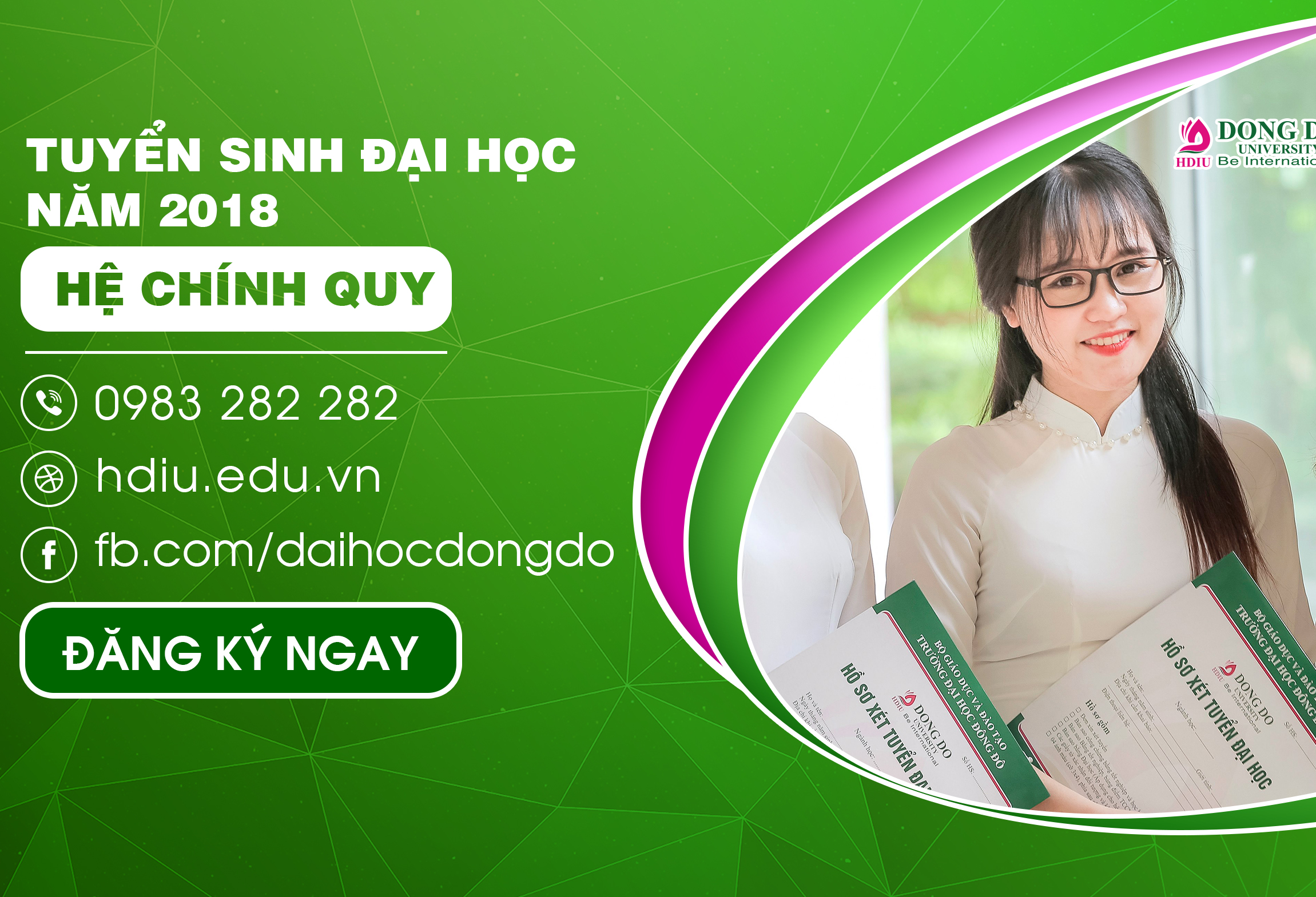 Thông báo tuyển sinh đại học chính quy năm 2018