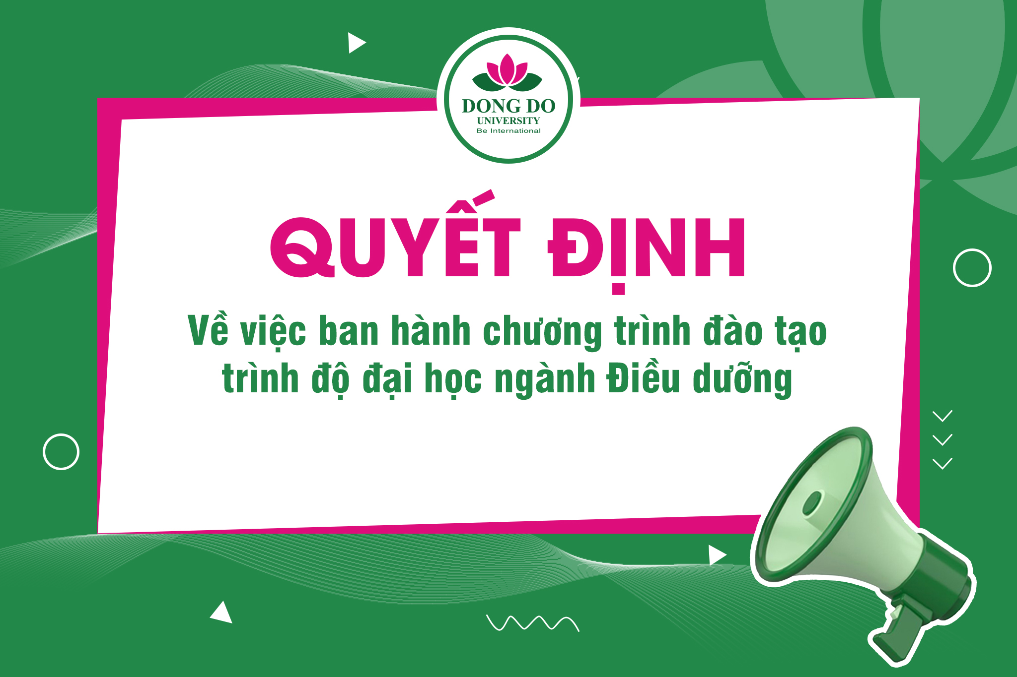 QĐ số 548 ngày 16/06/2021 về việc ban hành Chương trình đào tạo trình độ đại học ngành Điều dưỡng