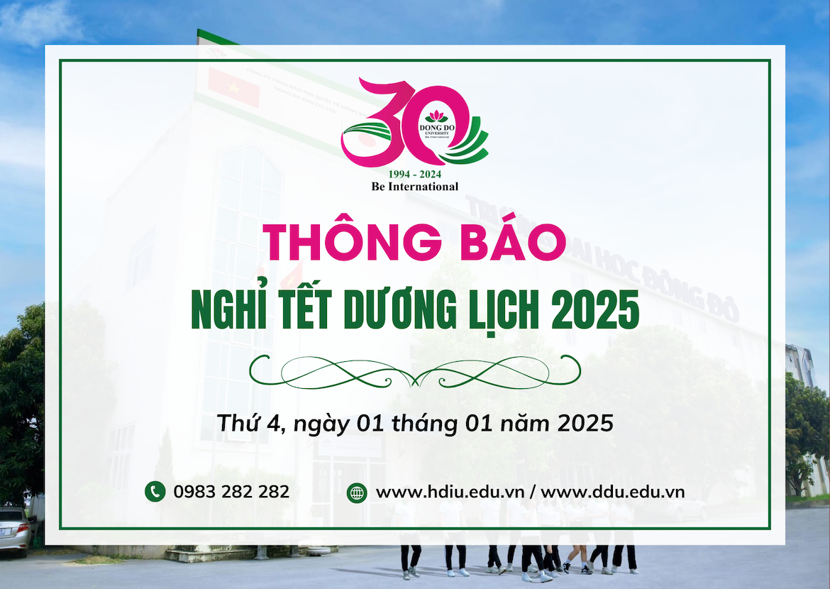 Thông báo về việc nghỉ tết Dương lịch năm 2025