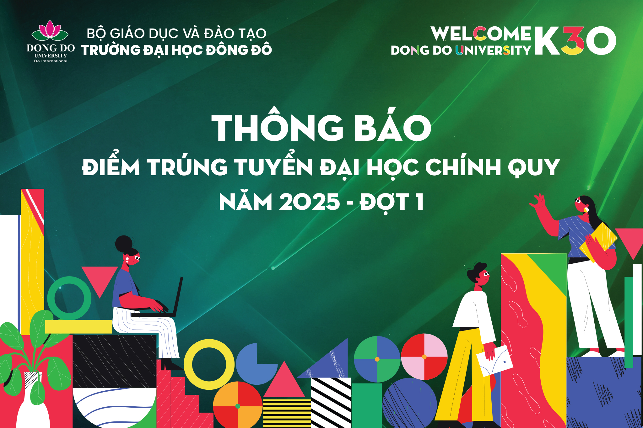 Thông báo điểm trúng tuyển Đại học hệ chính quy năm 2025